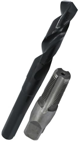 Drill America - POU3/8NPTW/DRILL 3/8 Carbon Steel NPT Pipe Tap and 37/64 High Speed Steel Drill Bit Set, POU Series