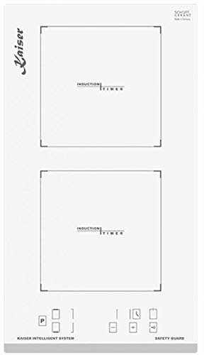 Kaiser KCT 3726 FIW Domino piano cottura ad induzione bianca da incasso 30 cm con bordi smussati