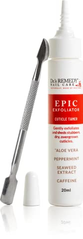 Dr.'s Remedy Epic Exfoliator and Cuticle Pusher Tool, lnstant Cuticle Remover 20 ml - Softens and Removes Excess Cuticles for Nail Care, Nail Kit