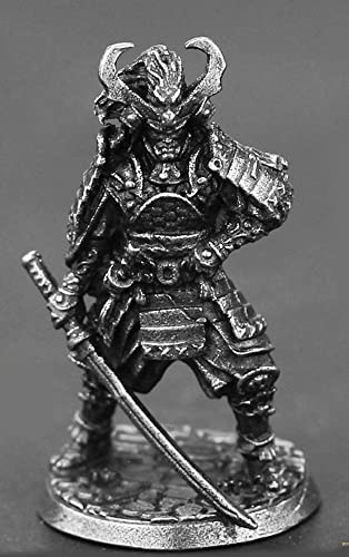 Alloy Samurai Model, Ancient Mini Warrior Model Toy, Japanese Style Table Games and Chess Decoration Military Manual, DIY Alloy Samurai Doll (Sabre Samurai-A)
