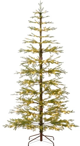 Best Choice Products Pre-Lit Sparse Christmas Tree 6ft Artificial Pine Holiday Décor Aspen Noble Fir w/ 2-in-1 White & Multicolor LED Lights