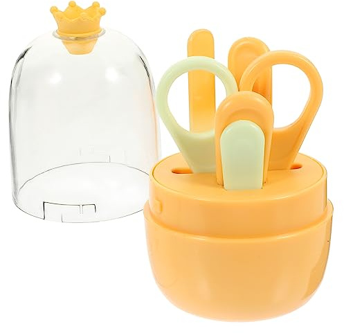 SHOWERORO 1juego Cortaúñas Para Bebés Estuche Set De Cuidado Infantil Tijeras De Inoxidable Para Recién Nacidos Kit De Manicura y Limas Diseño Seguro y Adorable Para Mamás y Bebés