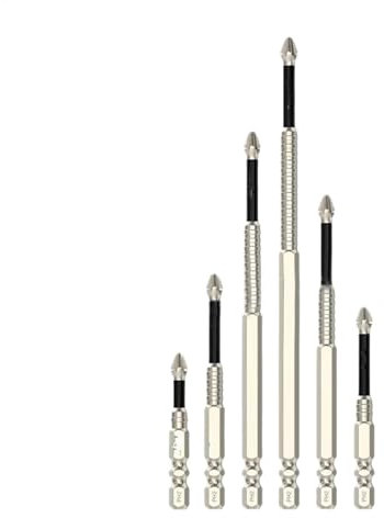 Kit di punte per cacciavite altamente magnetiche, 6 punte antiscivolo di precisione, strumento di riparazione multiuso per foratura, artigianato e serraggio, set di manutenzione domestica per progetti