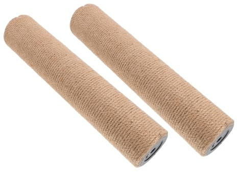 Abaodam Griffoir Poteau en Sisal Robuste pour Chat Intérieur, Remplacement de Griffoir Poteau 2pcs Assemblage DIY, Accessoires pour Arbre à Chat