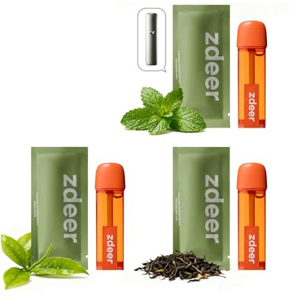 Zdeer Breath Spray Refill Compatible with zdeer Electric Breath Freshener, Oral Probiotic Mouth Freshener for Bad Breath (3 x 5ml -Green Tea+Refreshing Mint+Earl Grey Tea)