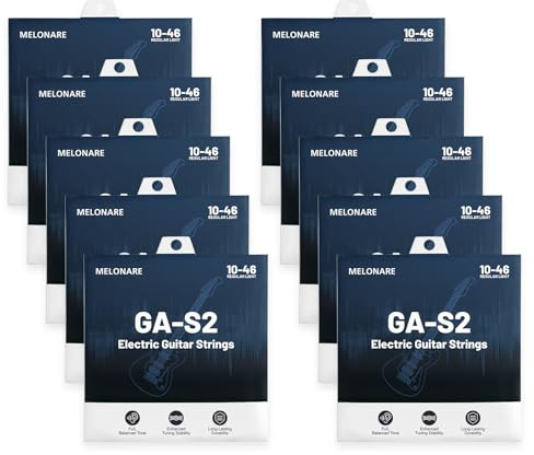 MELONARE 10-Pack Regular Light Electric Guitar Strings GA-S2-10