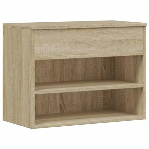 HETFTJN Sonoma - Scarpiera in rovere 60 x 30 x 45 cm, con 2 ripiani, per corridoio, soggiorno e camera da letto