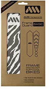 All Mountain Style AMSFG1CLZB Honeycomb High Impact Frame Guard Basic – Skyddar din cykel från repor och, klar/zebra, en storlek AMSFG1CLZB