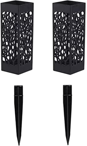 Duiaynke Florero resistente a la intemperie estaca marcador de tumba estante de flores celebración funeraria arreglo floral decoración contenedor (2 piezas)