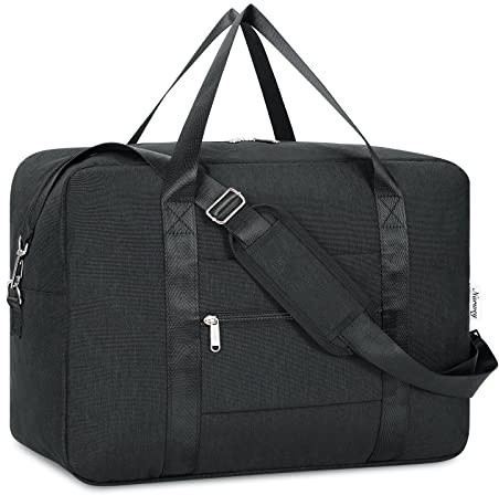 Narwey Bolsa Viaje Easyjet 45x36x20 Bolsa de Viaje Plegable Equipaje Ligera de Mano Mochila Avion Bolsa de Fin de Semana Bolsa de Deporte Bolsa Equipaje Vacacione 30L(Negro)