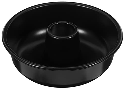 BESTonZON Kuchenform Rund Kranz Backform Frankfurter Kranzform mit Antihaft Beschichtung Aluminium Tortenform Donut Cake Dessertform für Geburtstag Hochzeit Party Bäckerei Schwarz