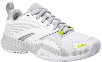 K-Swiss Performance Damen Speedex HB Tennis Shoe, White/Gray Violet/Lime Green, 40 EU