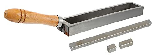 EXCEART 1 8 Öltank Eisen mit Holzgriff Silber münze Form Münze Formen für Metall Casting Silberschmelzform Gussform für Metalle Werkzeug Gussschlitz Metall Goldschmelzschlitz