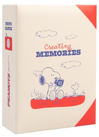 Grupo Erik Snoopy Photo Album - 6x4/10x15 cm With 100 Pockets | Memory Book, Gifts for Snoopy Fans