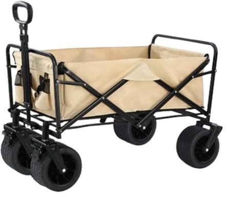 Hopfällbar vikbar strandvagn, vagnsvagnar med hjul som fälls ut, verktyg Livsmedels lounge vagn för sand Camping Sport Shopping Utomhus,A