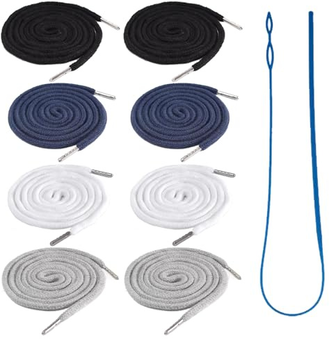 Wvxilyr 8 Piezas Cordón para Pantalones de Jogging, Cordones de Repuesto para Pantalones de Jogging y Deportivos, Unidades de cordón para Cintura, Incluye Enhebrador, para Ropa Deportiva y Casual