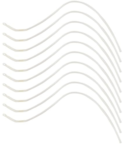 Enwye Lot de 10 connecteurs de Ligne de pêche à la Mouche, Fil tressé Haute résistance, câble de Connexion Durable pour Accessoires de pêche à la Mouche, 13,6 kg (Blanc)