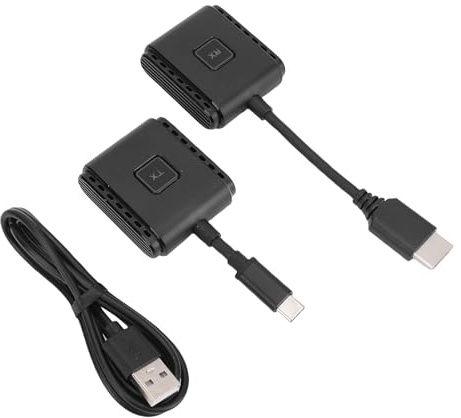 Diyeeni Trådlös HDMI -sändare och Mottagare 1080p @60Hz, 2.4G/5G USB C Wireless Display Adapter & HDMI Extender, Stream Video and Audio to TV Monitor Projector Från Laptop PC