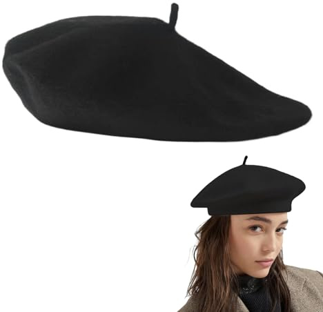 Myluatye Basco Donna,Berretto Francese,Cappello Basco Lana Classico,Cappello Francese Baschetto,Berretto Eleganti,Beret Hat per Inverno