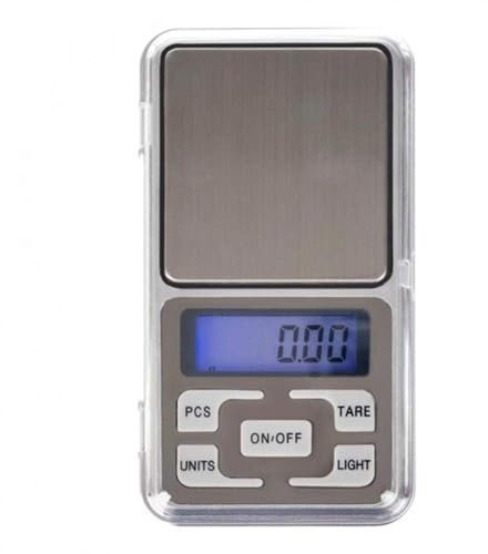 Feinwaage Digital Juwelier Taschenwaage 200g/0,01g Beleuchtung TARE Abschaltung 135 Silber