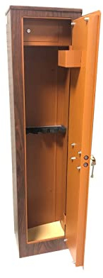 ARMADIO PORTAFUCILI FUCILIERA KEYMAN A 3 POSTI FINITURA LEGNO ACCIAIO BLINDATO