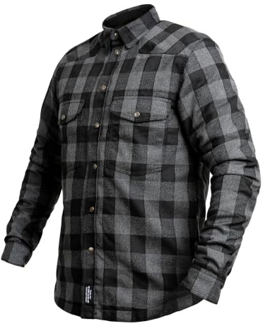 John Doe Motoshirt XTM Motorcycle Jacket Breathable w Protectors Grey Black 2XL