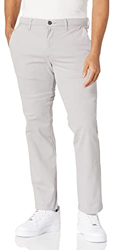 Amazon Essentials mäns Slim-Fit Casual Stretch Chino-byxa, ljusgrå, 31 B x 32 L