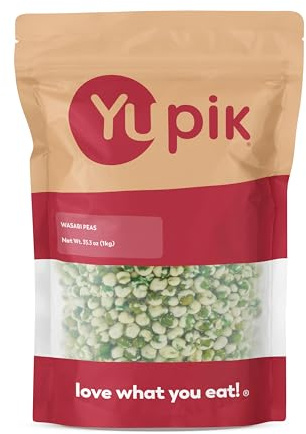 Yupik Wasabi Peas, 2.2 lb – Crunchy & Spicy Roasted Green Peas with Wasabi Seasoning, Vegan & Kosher Snack