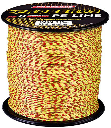DOOGL 1000m geflochtene Angelschnur 8 Stränge super Starke 6LB bis 300lb PE-Angelschnur Extreme Power Fosted Line Mehrere Farben,Orange,80LB(0.45mm)