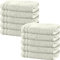 Erwin Müller Handtuch 10er-Pack Heidelberg 100% Baumwolle Creme Größe 50x100 cm - saugstark, gut trocknend, kompakt, leichte Qualität - ideal für Sport, Strand, Reisen