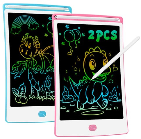 New Kids Toys, 2PCs LCD Writing Tablet Colorful Doodle Board Magnetic Drawing Pad, Boys Girls Toddlers Babys Learning Educational Toys Gifts for Birthday, Halloween, Christmas, Easter