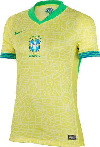 Nike Women's Shirt CBF W NK DF Stad JSY SS HM, Dynamic Yellow/Lemon Chiffon/Green Spark, FJ4334-706, XL