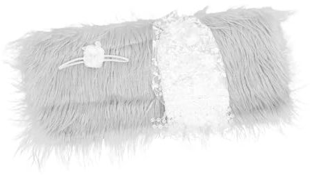 jojofuny Neugeborenen Fotografie Requisiten 3-in-1 Set Decke Wrap Dekorative Stirnband Für Baby Grau