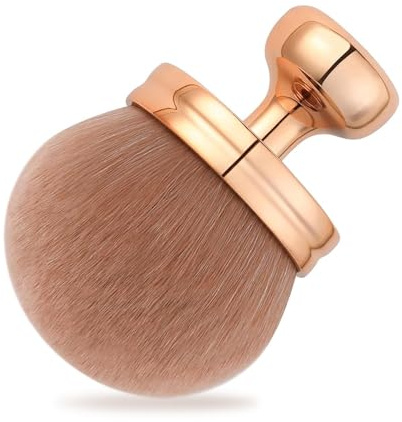 CHUANFU Stor självgarvande borste, syntetfiber, Sunless Tanner Makeup Brush, brett huvud självgarvande borste, för kroppsmakeup och självbrun (roséguld)