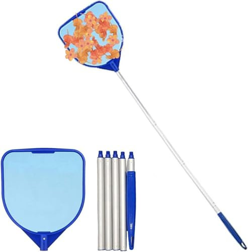 Générique Épuisette de Piscine Télescopique,Filet à Mailles Extra Fines pour Nettoyage Surface & Fond, 2025 Perche Réglable 44-100cm,Compatible Piscine, Spa,Étang
