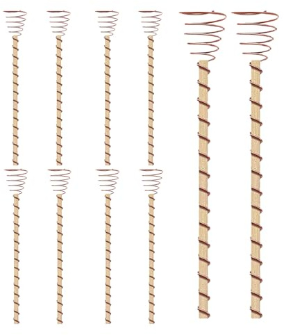 Antena de jardín de cobre, barra en espiral para cultivos eléctricos, varillas altas para plantas de bobina, refuerzo de energía con soporte de crecimiento para hierbas, verduras, macetas interiores