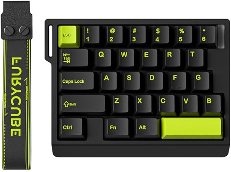 MERAYLAX Left-Hand Mechanical Gaming Keyboard Hall Effect Magnetic Switch,29 Keys Hot Swappable,0.01mm Adjustable RT/RS,8K, Portable One Hand Gaming Keypad for FPS & Rhythm Games PC/Mac,RGB(Black)