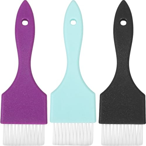 COLLBATH Spazzola per Tintura Chioma 3 Pezzi Set Pennello Applicatore per Colorazioni e Trattamenti Spazzola da Parrucchiere per Uso Professionale e Domestico Colore Colore Casuale