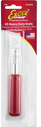 Excel Blades K5 Heavy Duty Hobby Knife with Safety Cap, Hexagonal Plastic Grip Handle