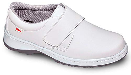 DIAN Milan-SCL Liso Color Blanco Talla 48, Zapato de Trabajo Unisex Certificado CE EN ISO 20347 Marca