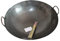Asia Art Factory AAF Nommel ® Wok Ölwanne ca. 55 54 cm Durchmesser mit 2 Griffen/Henkeln mit rundem Boden für Gas, Gastronomie