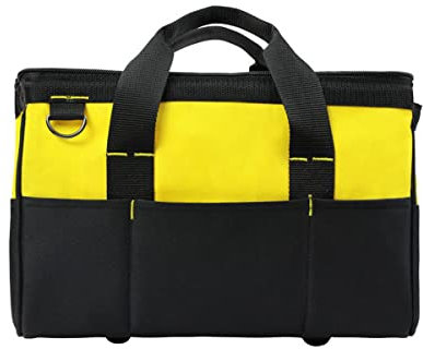 Werkzeugtasche mit verstellbaren Schultergurten, Werkzeugtaschen strapazierfähig, breiter Raum, rechteckige Aufbewahrung, Werkzeug-Organizer-Tasche, Oxford-wasserdichte Werkzeugbox, 33 cm klein