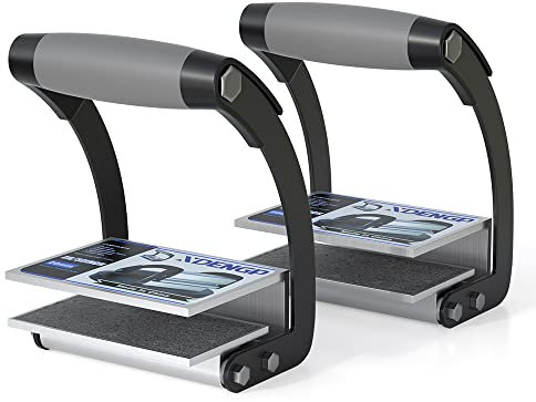 XDENGP Platten- und Sperrholzträger (2er-Pack), Sperrholz-Hebewerkzeug und Trockenbau-Tragewerkzeug, Aluminiumlegierung, weicher Griff, Greifer für Blech, verstellbare Klemmträgerdicke bis zu 1,9 cm