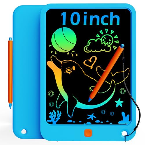 KOKODI LCD Writing Tablet for Kids 10 Inch, Kids Toys for 3 4 5 6 7 8 Years Old Boys and Girls, Colorful Doodle Board, Gift for Toddler Age 3-12 Years, Memo Board, Drawing Pad with Pen