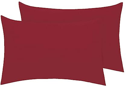 Pizuna Luxuriöser Soft-Satin 2er Pack Kissenbezug 70 x 90 cm Rio-Rot, 600 Fadenzahl Baumwolle Kissenbezüge, 100% Langstapel Baumwolle Kissenbezug (Rio-Rot, 70x90 cm)