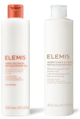 ELEMIS Luxury Bath and Shower Milk, Daily Body Wash Infused with Moisturising Oil for Gentle Cleansing of Dry, Sensitive Skin, Nourishing Foaming Cream with Natural Aromatics