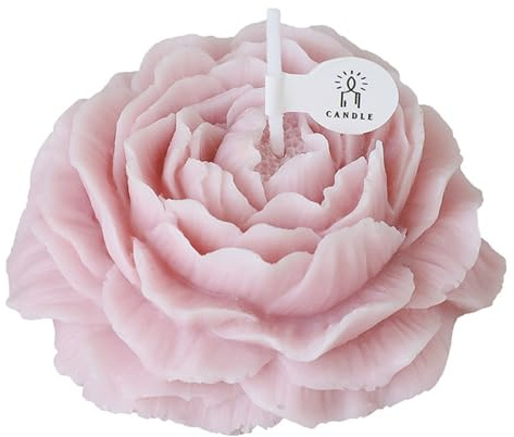 BAKAMITAYI Velas de rosa de peonía, hechas a mano, en cera de soja, velas decorativas para fotos de mesa, regalo de cumpleaños, perfectas para meditación, alivio del estrés, para mejorar