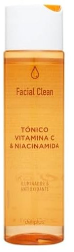 Tónico Facial Vitamina C y Niacinamida Deliplus Facial Clean Iluminador y Antioxidante todo tipo de piel.