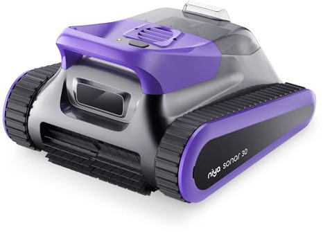 Niya Sonar 30 Robot Aspirapolvere Senza fili per Piscine dai Creatori di Dolphin, fino a 2 ore di pulizia, Copertura completa della piscina, Navigazione a Sonar, per Piscine fino a 10m di lunghezza.