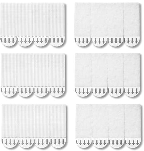 Tiras Adhesivas Para Colgar Cuadros, 12 Pares (24 Tiras), Colgar Cuadros Sin Agujeros,Colgar Sin Agujeros Ni Taladrar,Cuelga Facil, Para Colgar Lienzos, Marcos, Espejos Y Otros Adornos